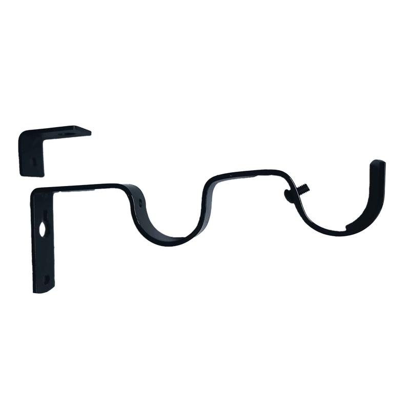 Supports doubles pour tringles  rideaux, 1''  1-1/8'' (noir)