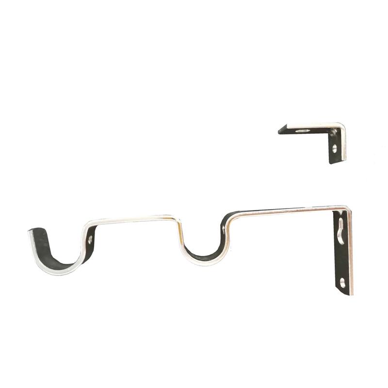 Supports doubles pour tringles  rideaux, 5/8''  3/4'' (argent)