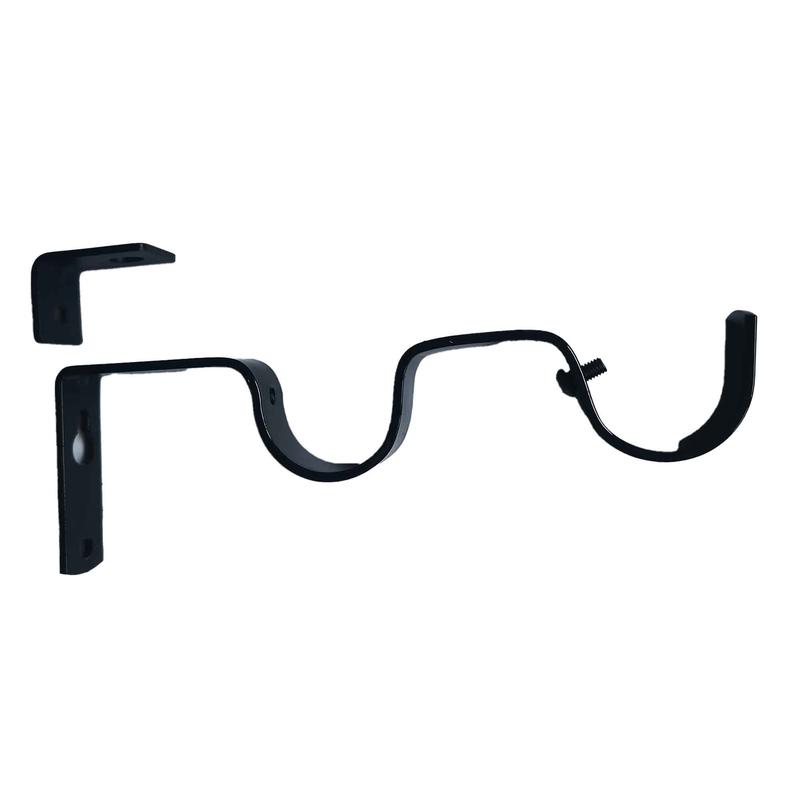 Supports doubles pour tringles  rideaux, 5/8''  3/4'' (noir)