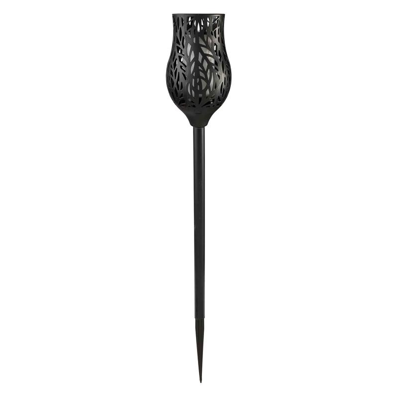 Torche solaire  flamme vacillante, noir