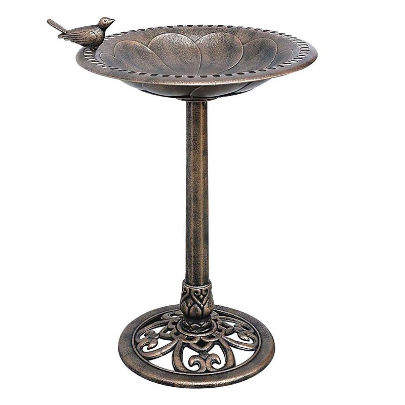 Bain d'oiseaux en rsine bronze, 30,7''