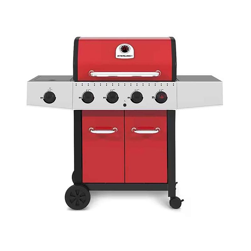BBQ rouge au propane Flame 440  4 brleurs + 1 brleur latral, 50 000 BTU