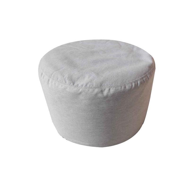 Repose-pieds avec billes de polystyrne pour intrieur ou extrieur, gris ple