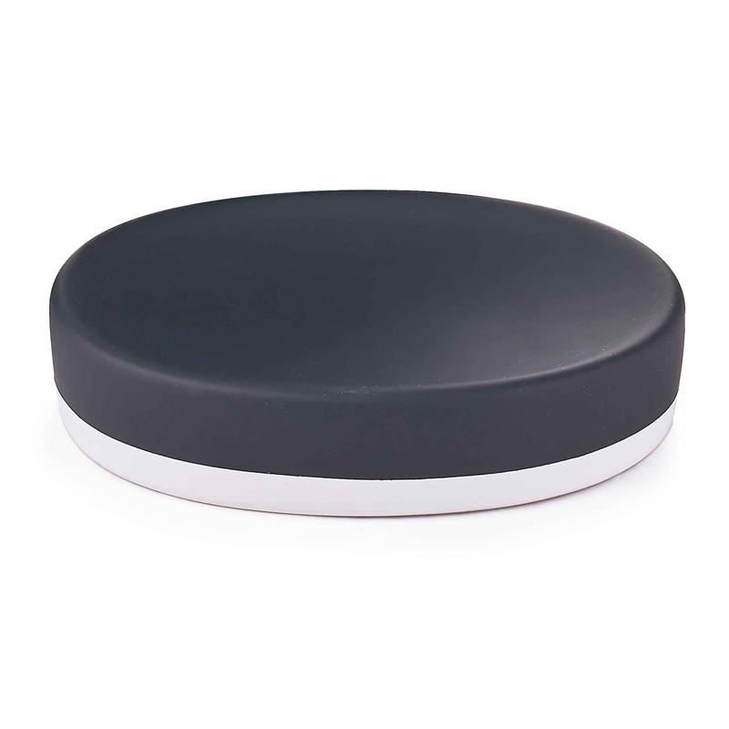 Savonnier en cramique, noir et blanc