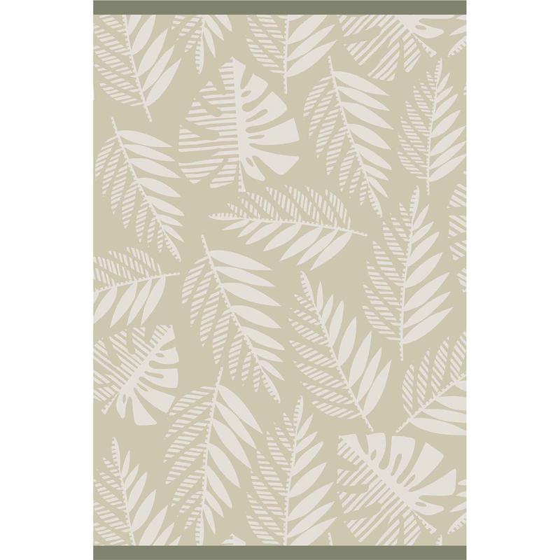 Tapis d'extrieur tiss, feuilles (6' x 9')