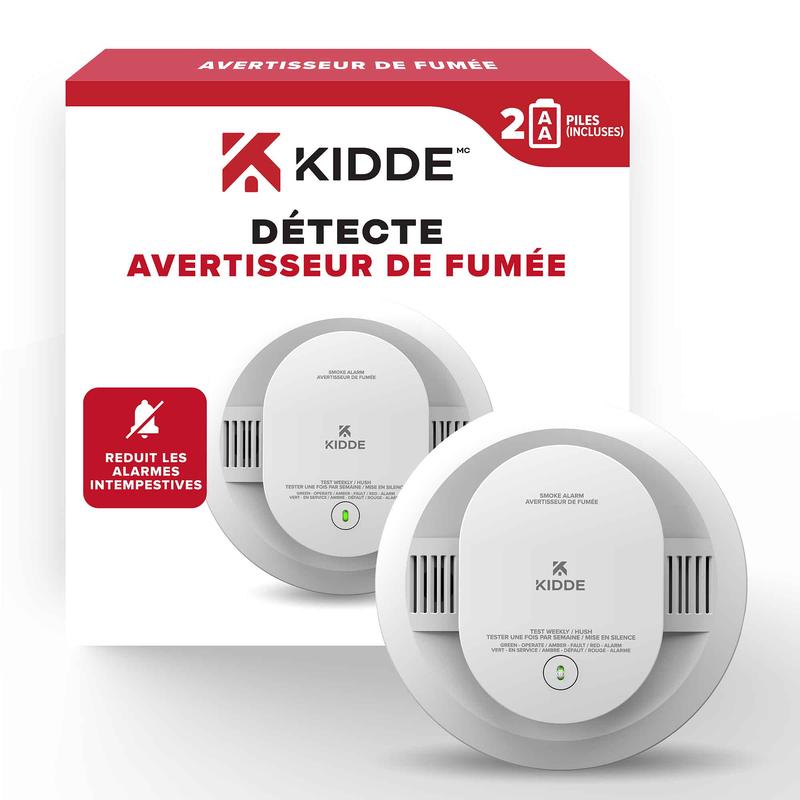 Avertisseur de fume  piles, 2 x AA