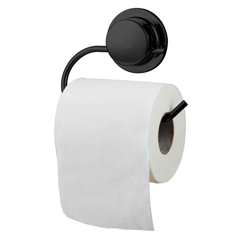 Porte-papier de toilette  ventouse, noir