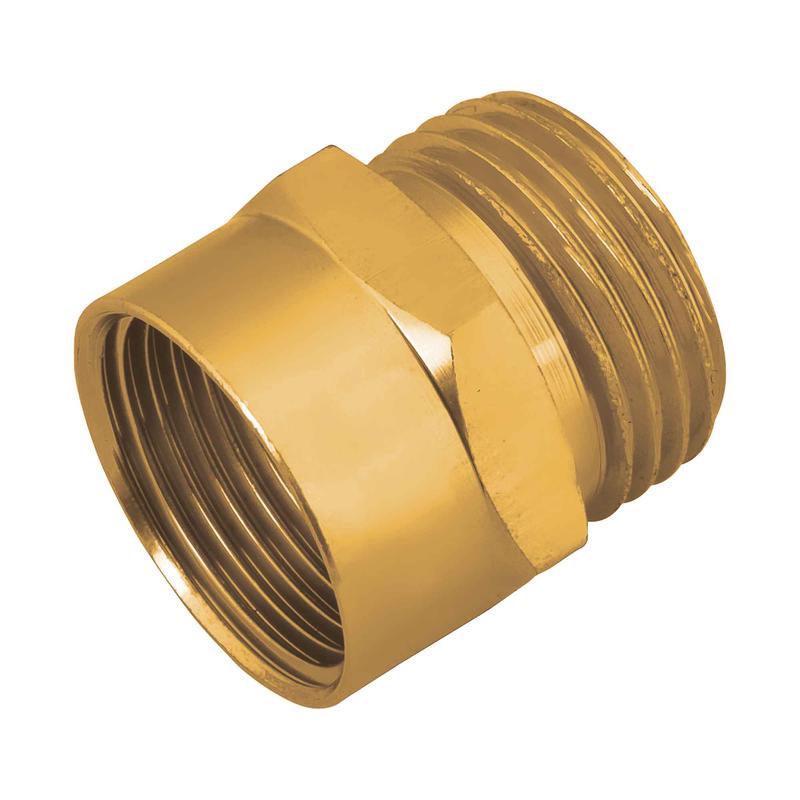 Raccord en mtal, 3/4" NPT (F) x GHT (M)