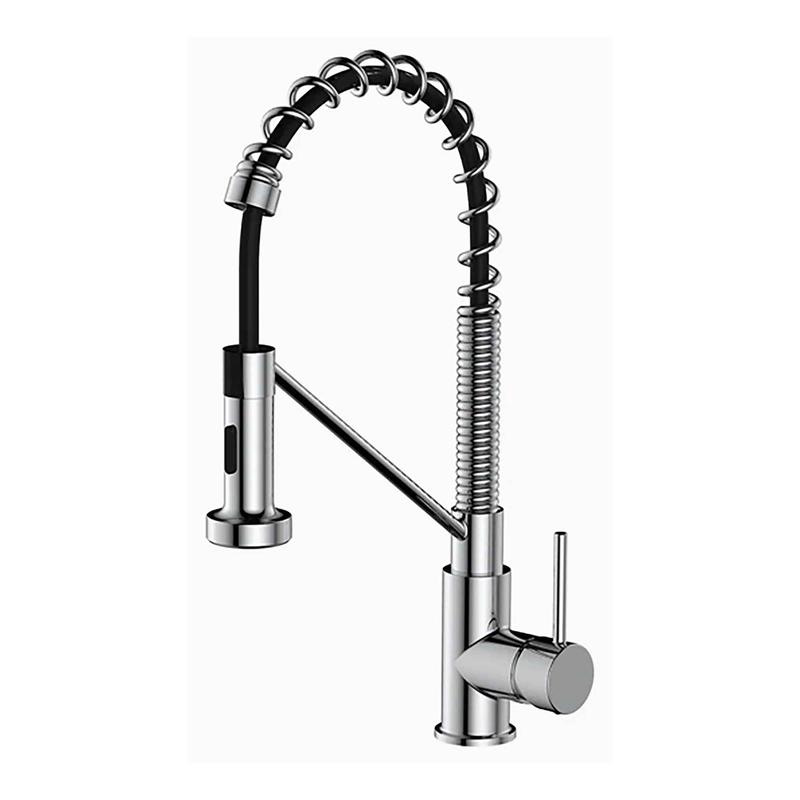 Robinet de cuisine avec bec amovible pivotant, chrom