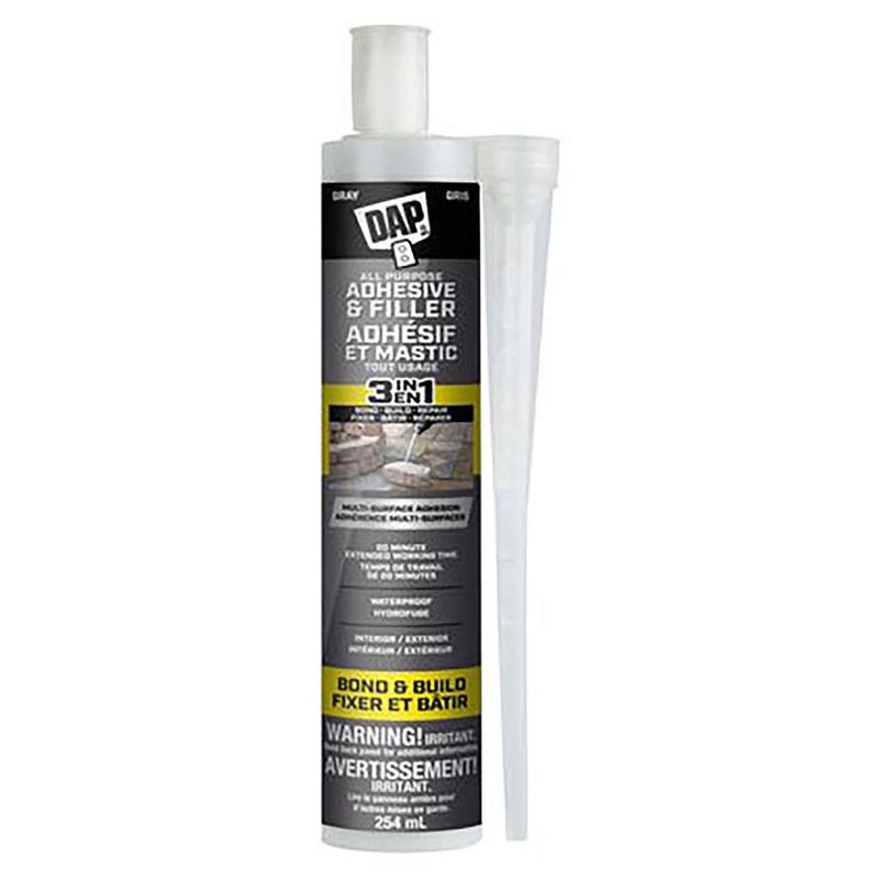 Adhsif et mastic tout usage, 254 ml (gris)