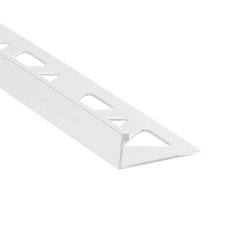 Bordure de carrelage plate et blanche, 3/8" x 8'