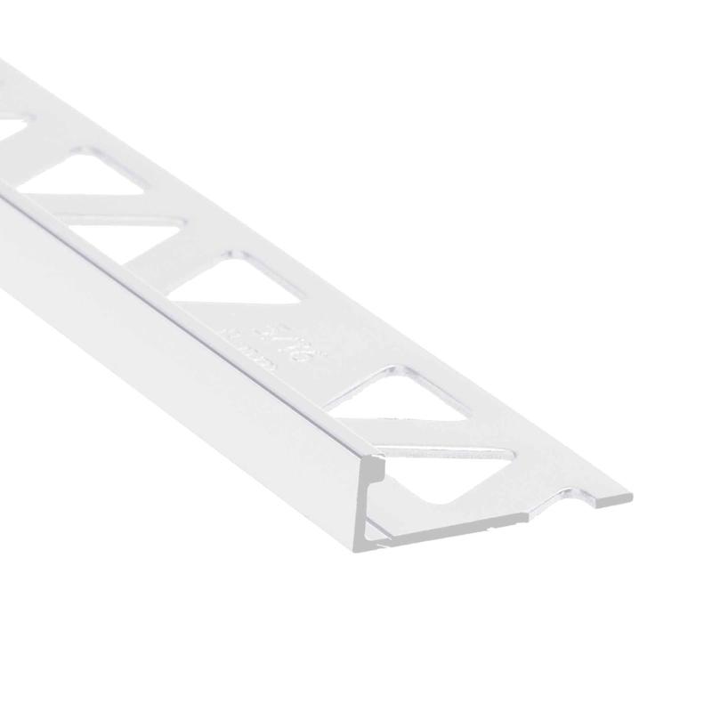 Bordure de carrelage plate et blanche, 5/16" x 8'