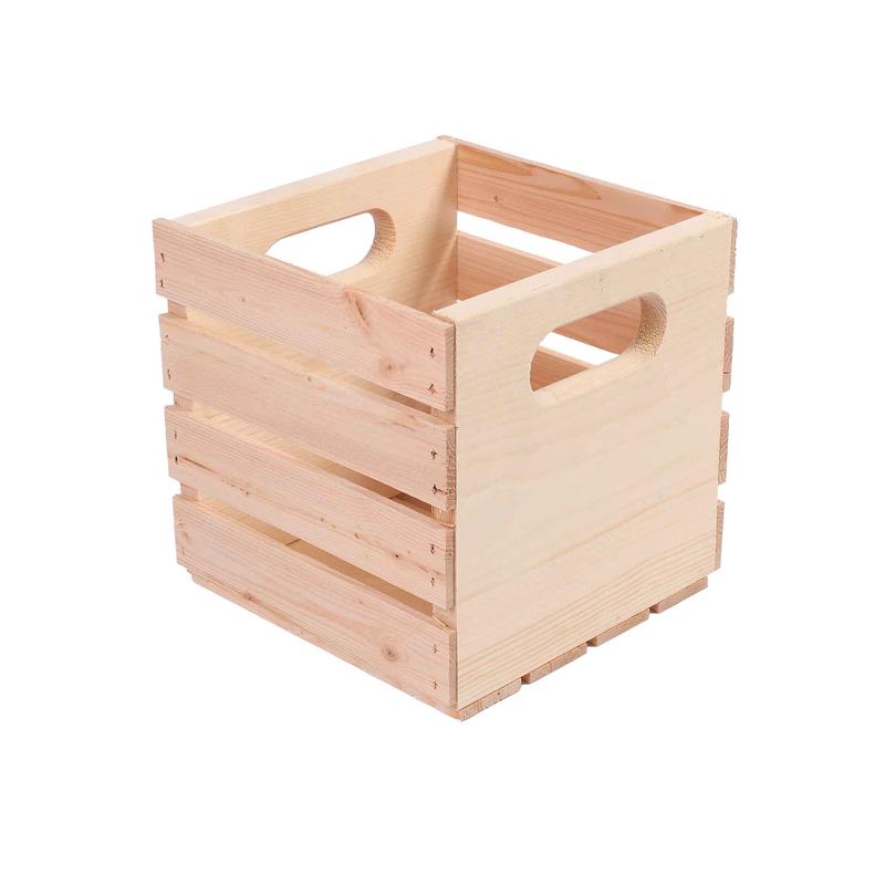 Caisse en pin, cubique (9")