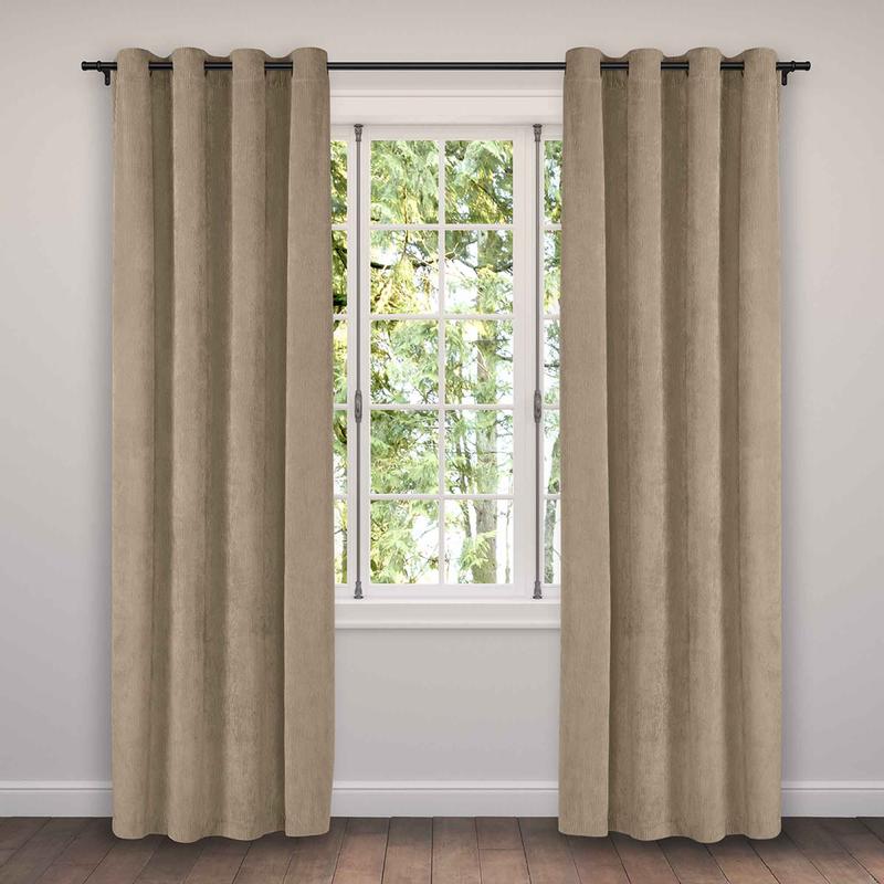 Rideau en velours ctel taupe, 54'' x 96''