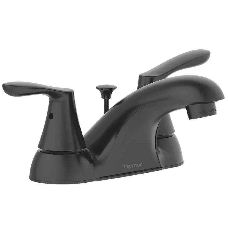 Robinet de lavabo  2 poignes Infinity, noir mat