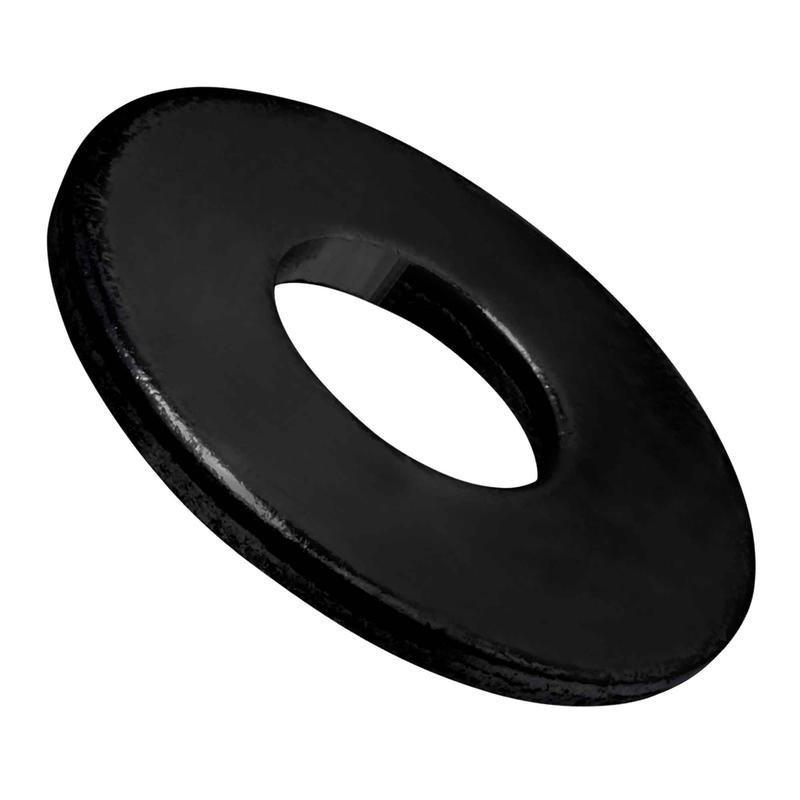 Rondelle plate noire, 1/4'' (50 units)