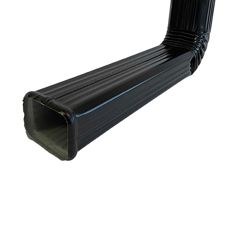 Sabot d'extension pour descente de gouttire en galvalume, noir (18" x 2" x 3")
