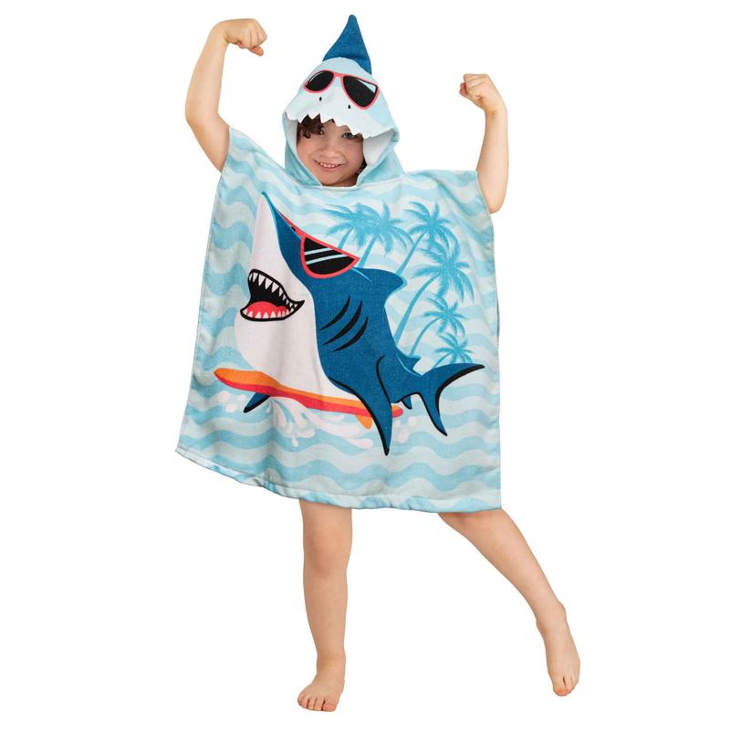 Serviette  capuchon pour enfants, 23,5'' x 47'' (requin)