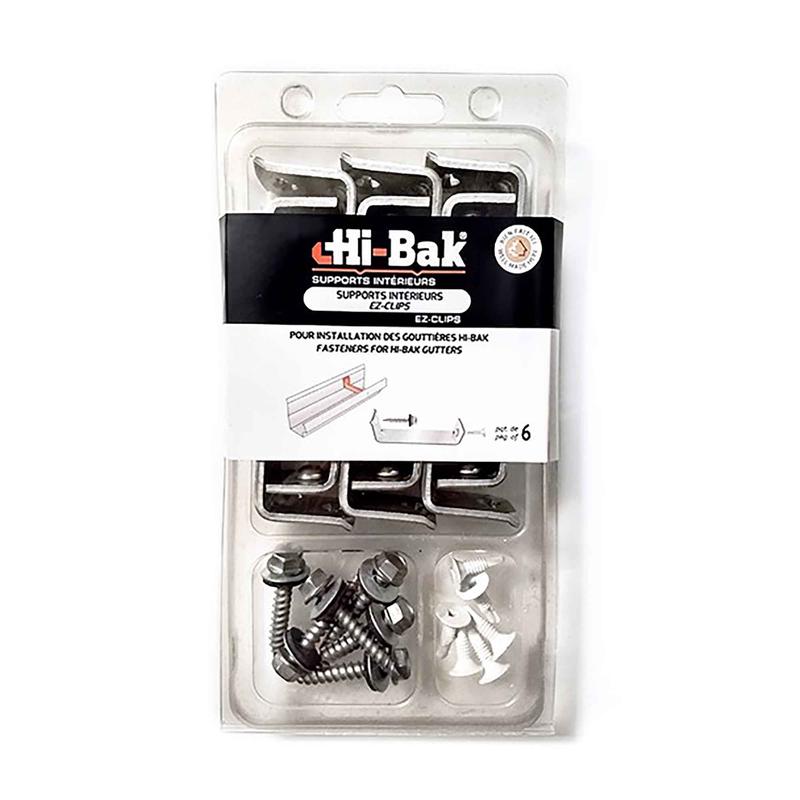 Support d'intrieur de gouttire Ez-Clips, blanc (6 units)