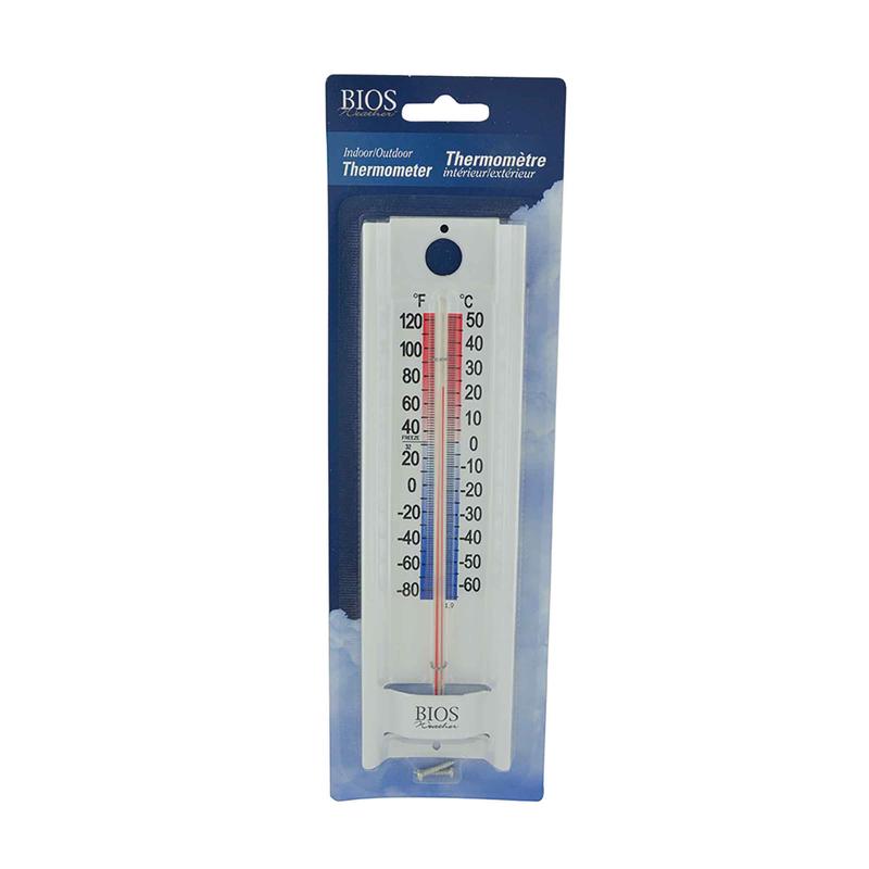 Thermomtre en aluminium pour l'intrieur ou l'extrieur, blanc