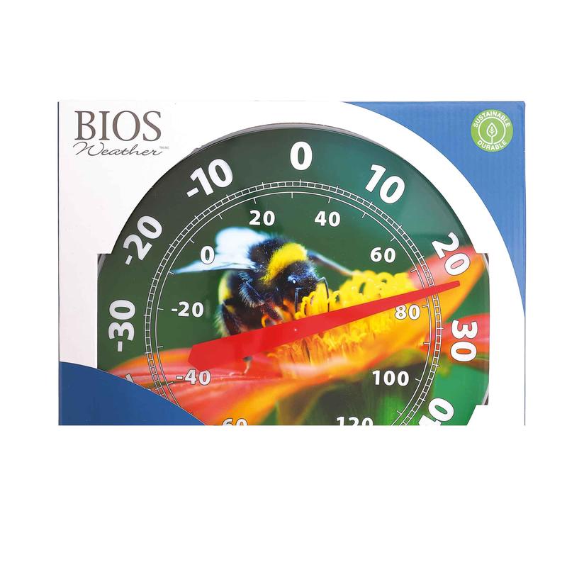 Thermomtre rond pour l'intrieur ou l'extrieur, 12'' (abeille)