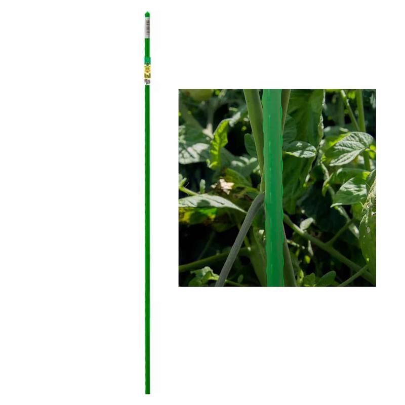 Tuteur pour plantes et jardins en acier avec revtement vert en polythylne, 6'