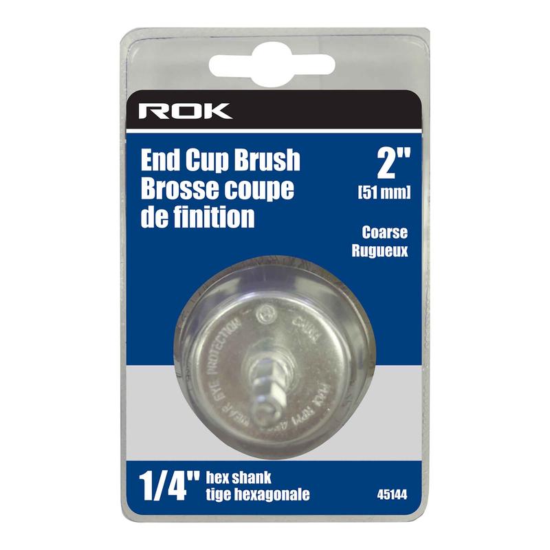 Brosse coupelle d'extrmit, 2'' (rugueux)