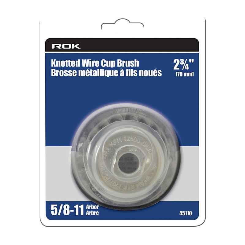 Brosse coupelle mtallique  fils nous, 2-3/4''