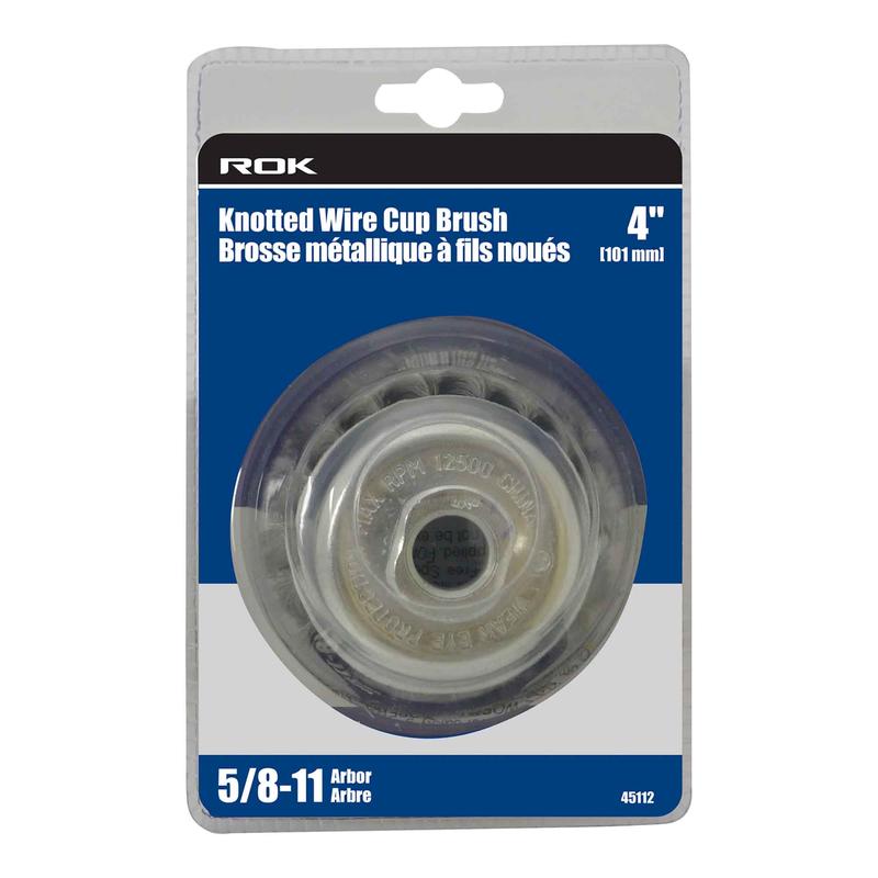 Brosse coupelle mtallique  fils nous, 4''