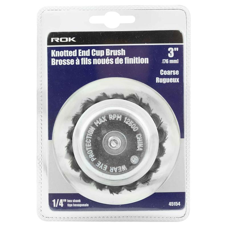 Brosse de finition  fils nous, 3'' (rugueux)