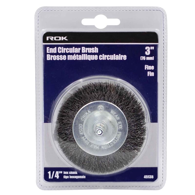Brosse mtallique circulaire, 3'' (fin)