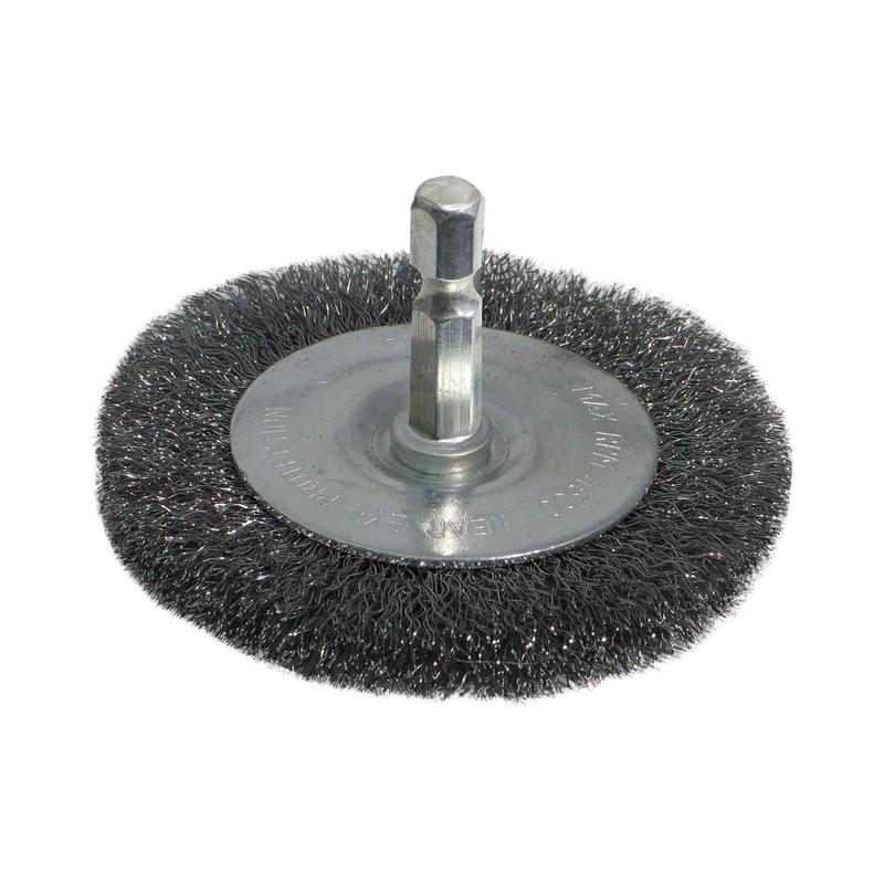 Brosse mtallique circulaire, 3'' (rugueux)
