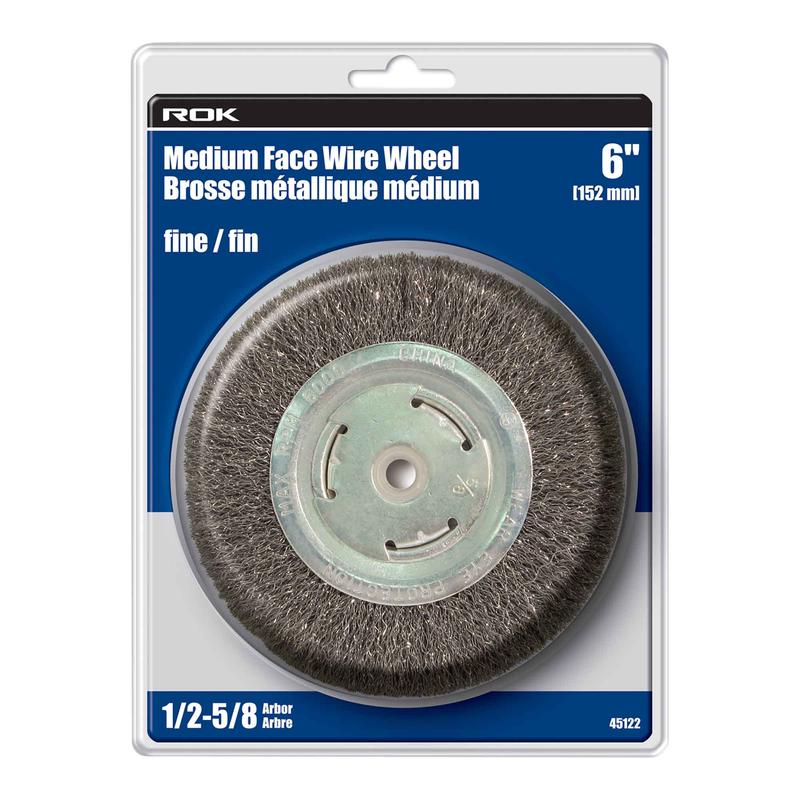 Brosse mtallique mdium, 6" (fin)