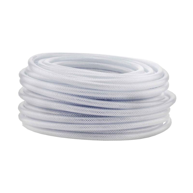 Tuyau en PVC clair renforc de polyester, 5/8" OD x 3/8" ID x 100'