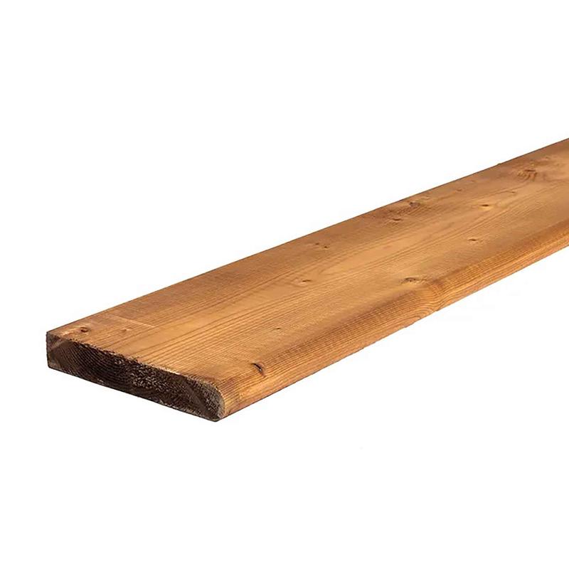 Bois trait brun de Premire Qualit avec 1 ct arrondi, 2'' x 12'' x 12''