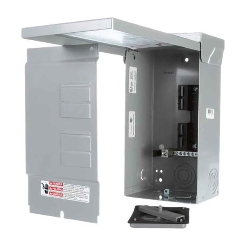 Boitier d'extrieur rsistant aux intempries de 125 A  4 espaces et 8 circuits, disjoncteur non inclus