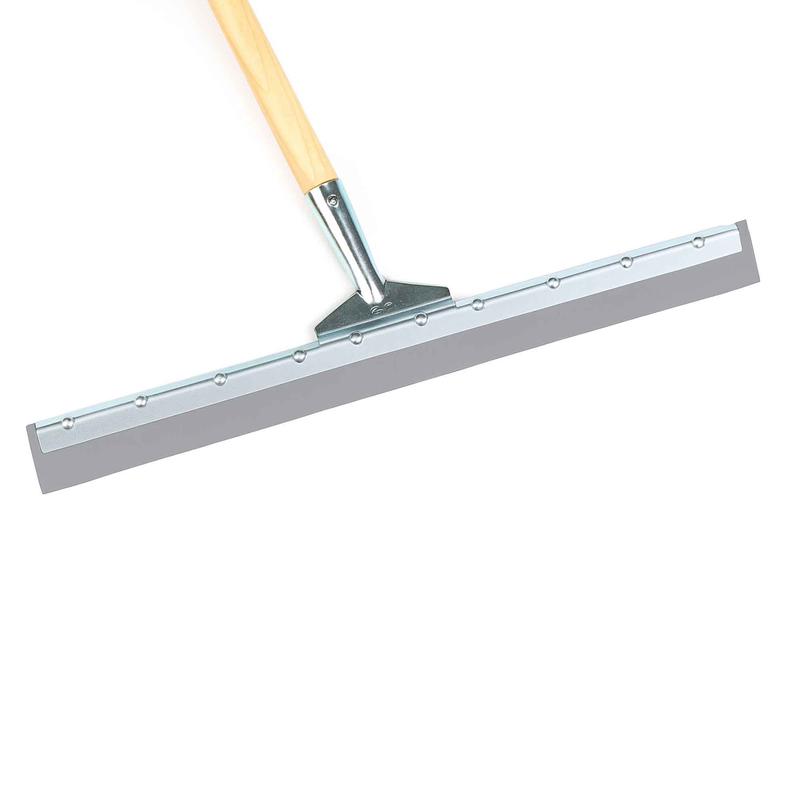 Racloir de plancher avec cadre en mtal et lame en caoutchouc, 18'' (manche inclus)