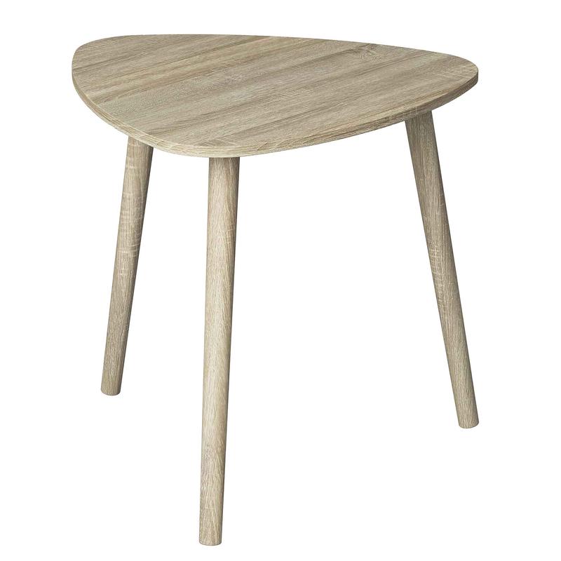 Table d'appoint d'aspect bois de pin, 19'' x 18,25''