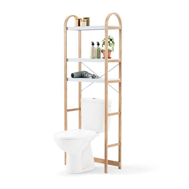 tagre pour dessus de toilette Bellwood, blanc et naturel