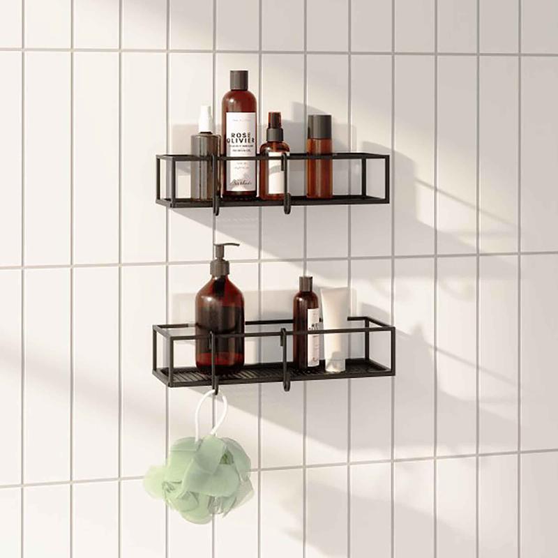 tagre rectangulaire multi-usage et adhsive Cubiko, noir (2 pices)