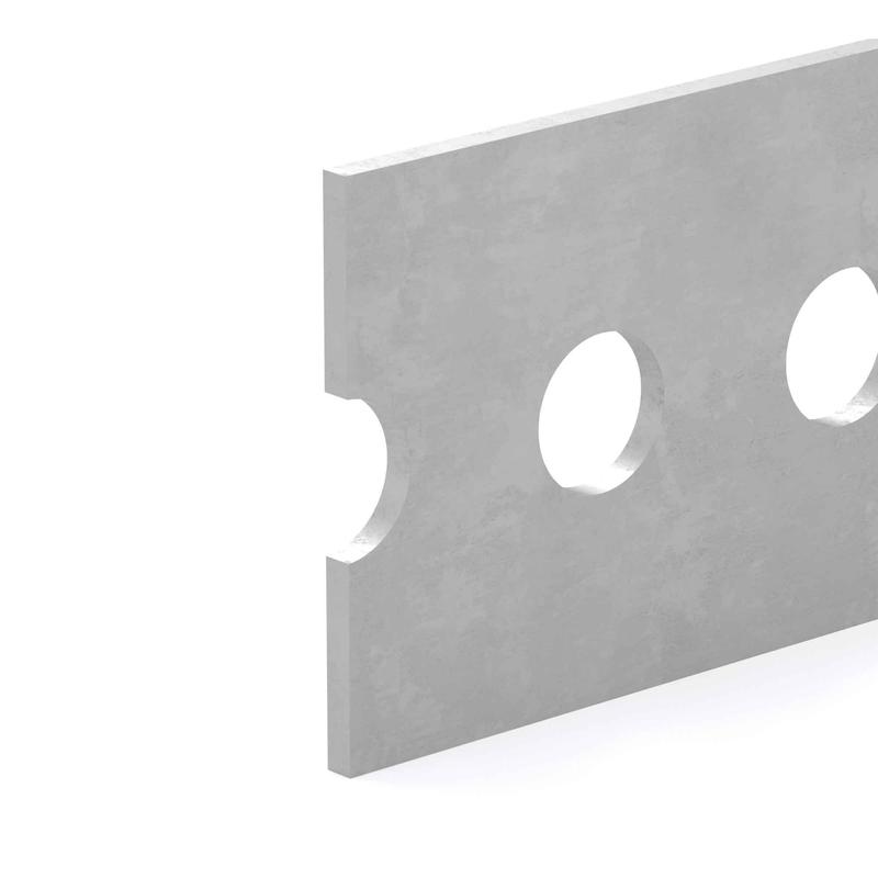 Barre plate perfore en acier galvanis, 1-3/8'' x 36''