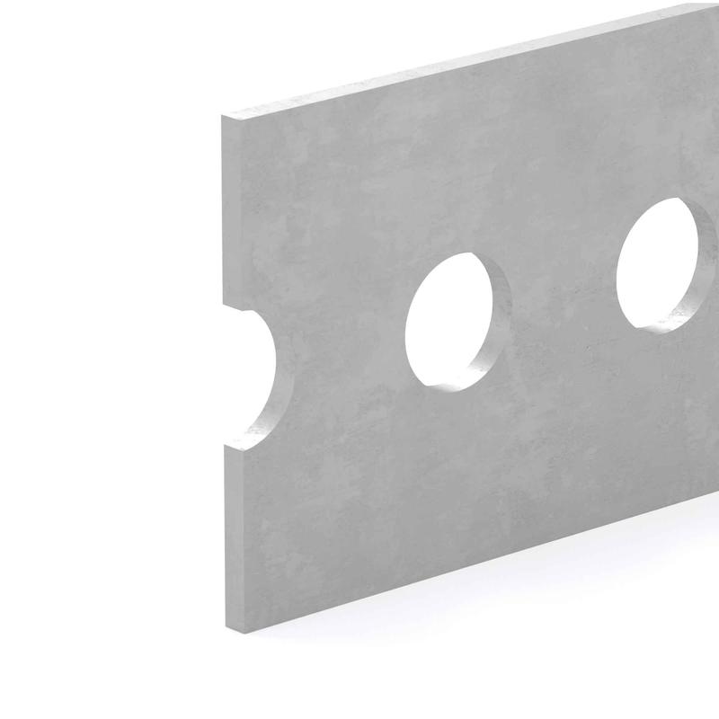 Barre plate perfore en acier galvanis, 1-3/8'' x 48''