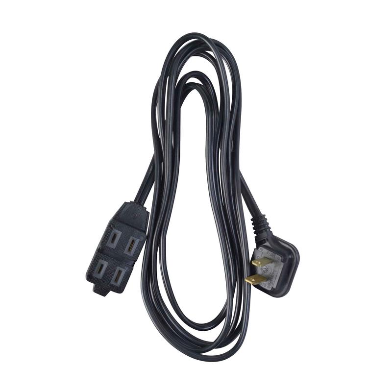 Rallonge lectrique  cordon16/2SPT-2 de 2,5m  3 prises, noir