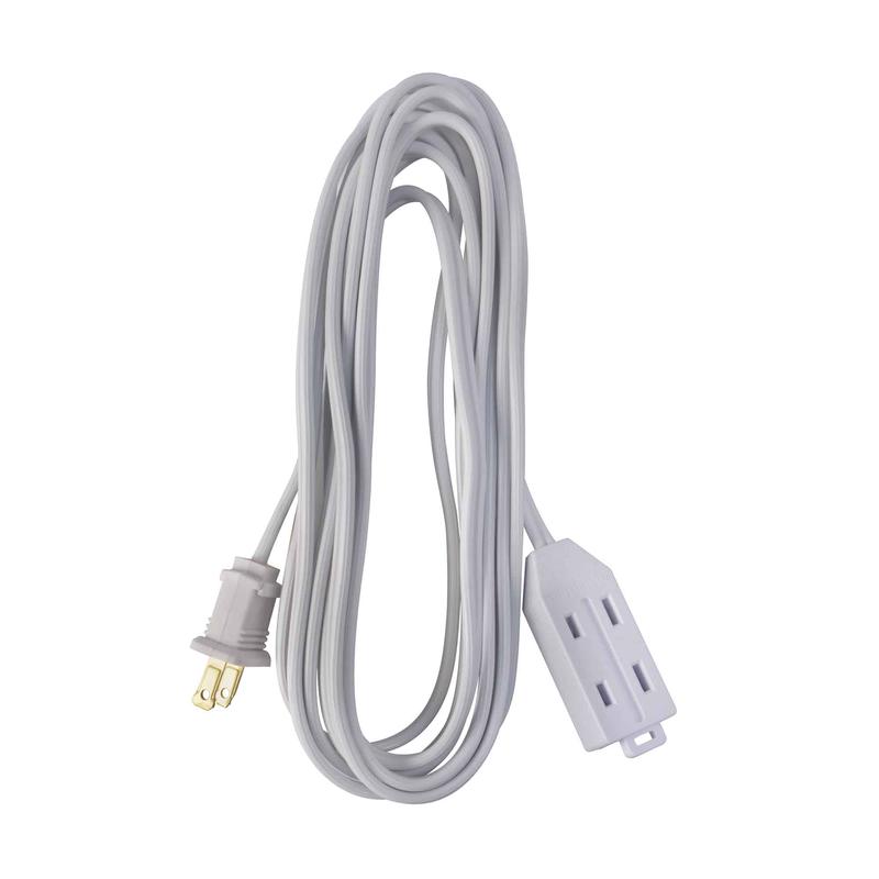 Rallonge lectrique  cordon16/2SPT-2 de 3m  3 prises, blanc
