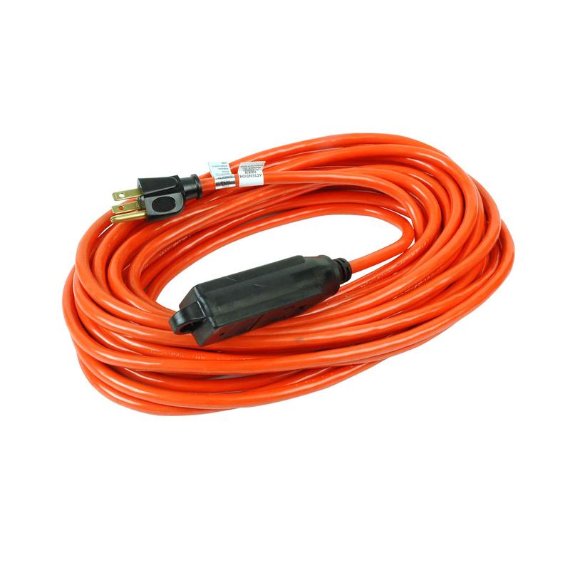 Rallonge lectrique  cordon16/3 SJTW de 10m  3 prises, orange
