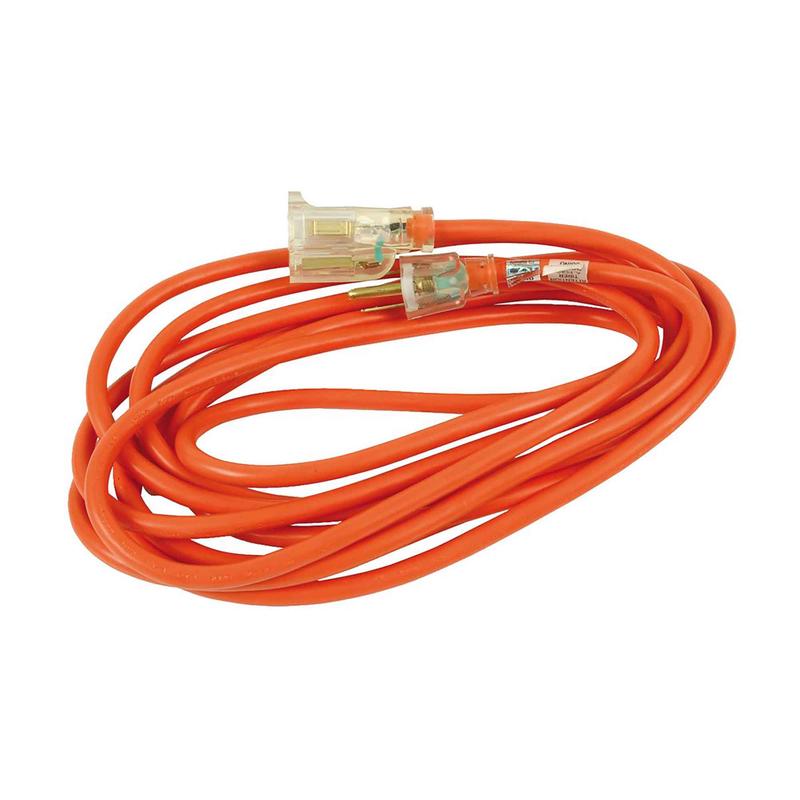Rallonge lectrique  cordon16/3 SJTW de 15m  1 prise, orange