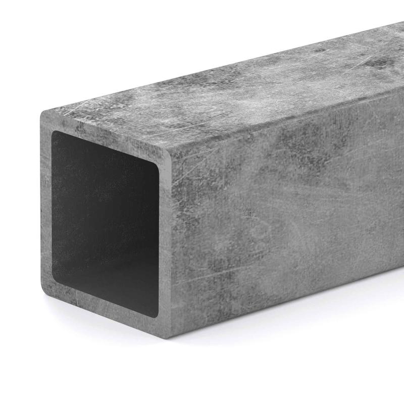 Tube carr en acier non plaqu, 1'' x 48''