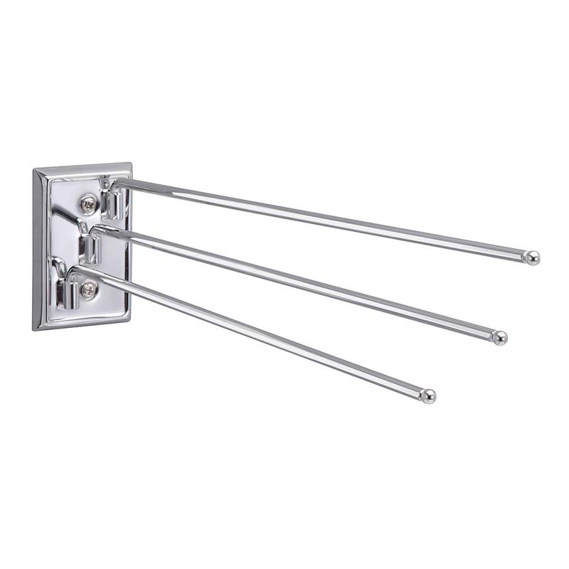 Porte-serviette Fondamental  3bras, chrome poli
