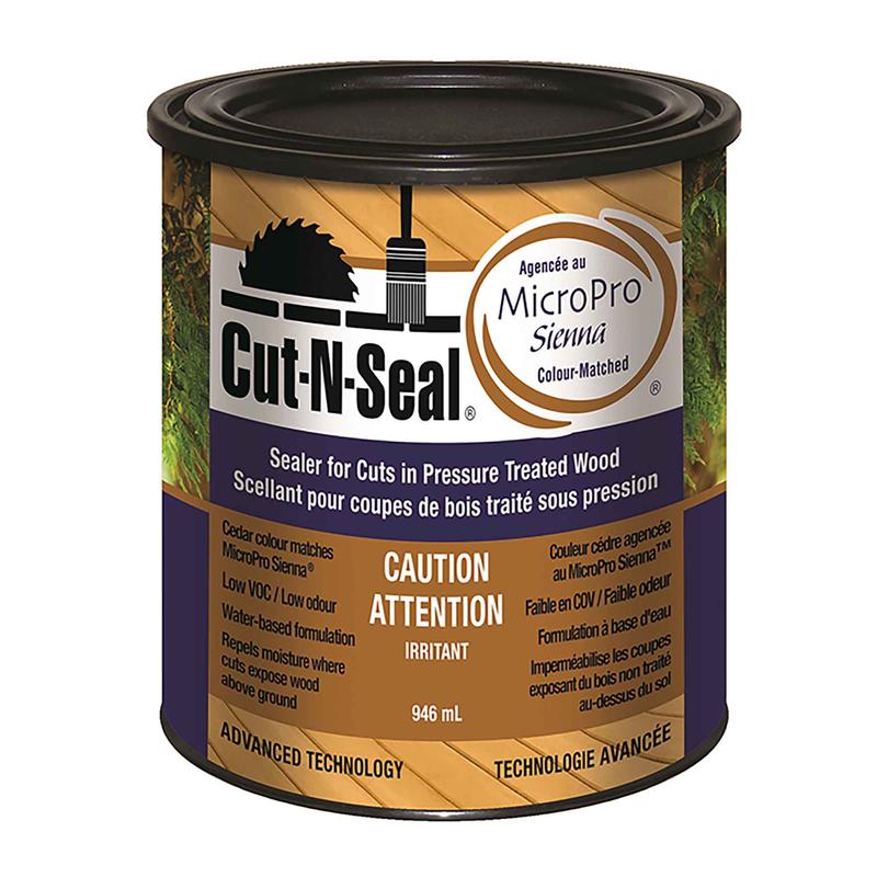 Scellant pour coupes de bois trait sous pression brun cdre, 946ml