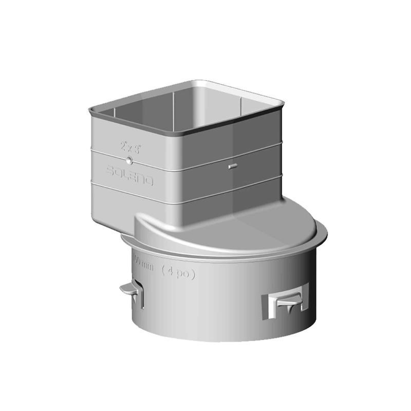 Adaptateur de gouttire, 2'' x 3'' - 4" (blanc)